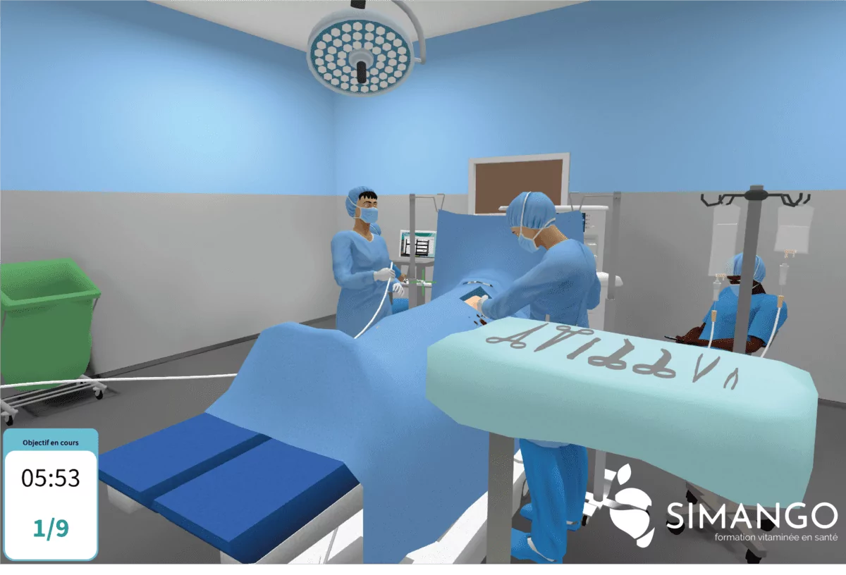 Immersion dans une salle d'opération, des chirurgiens opèrent un patient