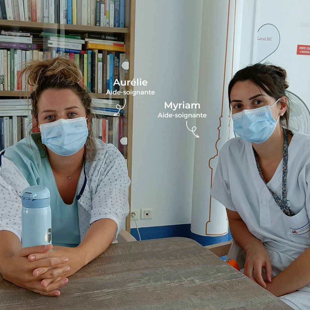 Aurélie et Myriam, aides-soignantes